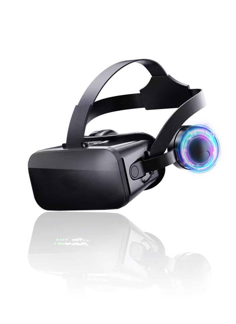 باور_لايف سماعة الواقع الافتراضي 3D VR تدعم 720°Panorama شاشة كبيرة مضادة للضوء الأزرق ومسافة حدقة العين القابلة للتعديل لمنع التعب نظارات واقية لأفلام 4K وألعاب الواقع الافتراضي  - Image 1