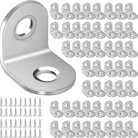SAMEILI® SS Edge Clamp L Shape Right Angle Glass Panel Shelf Clamp Holder Stainless Steel Shelf Button Bracket Support with Suction Cup (10) - Image 2