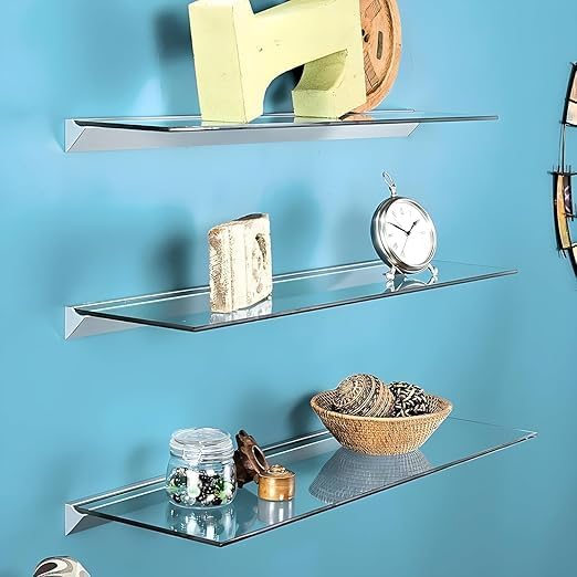 SAMEILI® SS Edge Clamp L Shape Right Angle Glass Panel Shelf Clamp Holder Stainless Steel Shelf Button Bracket Support with Suction Cup (10) - Image 3