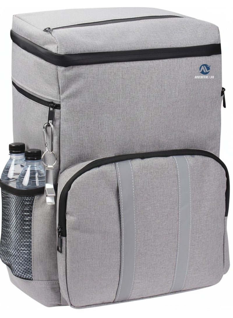 Adventure Lab Insulated Cooler Backpack 30 Cans, Leak-Proof Large Capacity Cooler Bag with Side Cup Holders, Lightweight Camping Backpack for Beach, Picnic, Hiking & Travel - Image 1