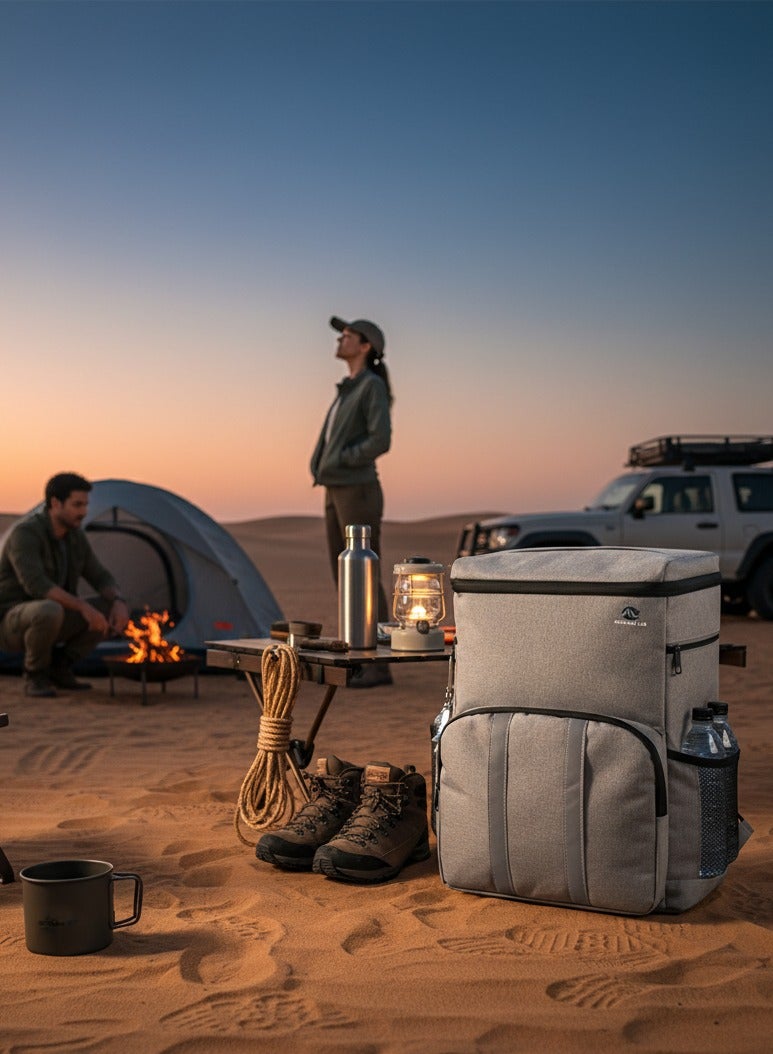 Adventure Lab Insulated Cooler Backpack 30 Cans, Leak-Proof Large Capacity Cooler Bag with Side Cup Holders, Lightweight Camping Backpack for Beach, Picnic, Hiking & Travel - Image 5