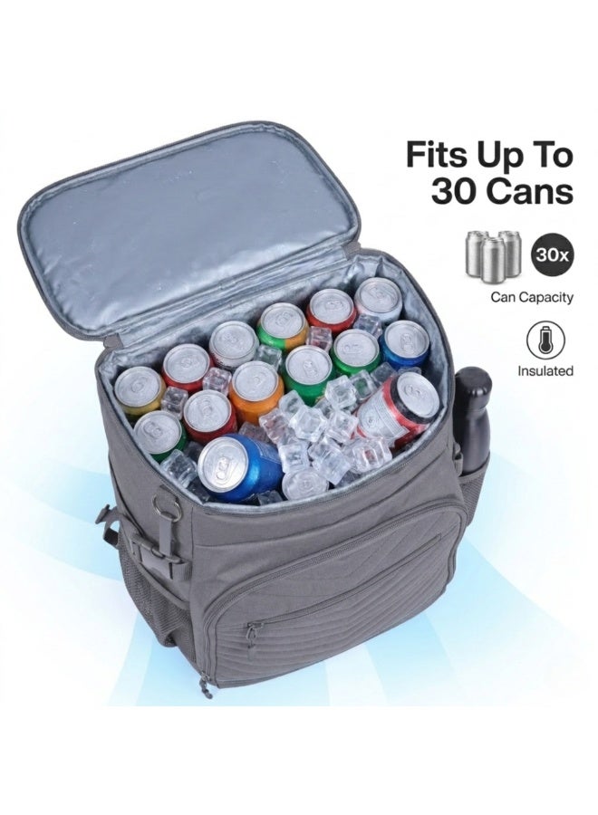 Adventure Lab Insulated Cooler Backpack 30 Cans, Leak Proof Thermal Cooler Bag with Bottle Holders, Large Lightweight Cooler Backpack for Beach, Picnic, Camping & Hiking - Image 2