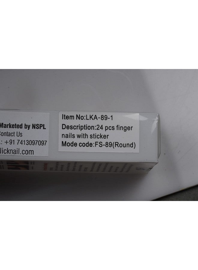 LICK Reusable False/Fake Stick On Nails Extension With Application Kit (24 Pcs, Blue Oval) - Image 4