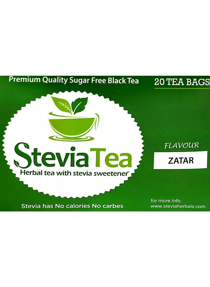 Stevia Tea شاي ستيفيا بالأعشاب بنكهة ستيفيا زعتر - 20 قطعة - Image 1
