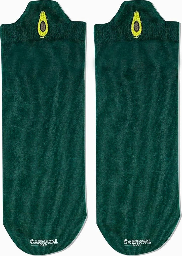 كارنافال سوكس Avocado Ankle Embroidered Patterned Booties Sports Socks