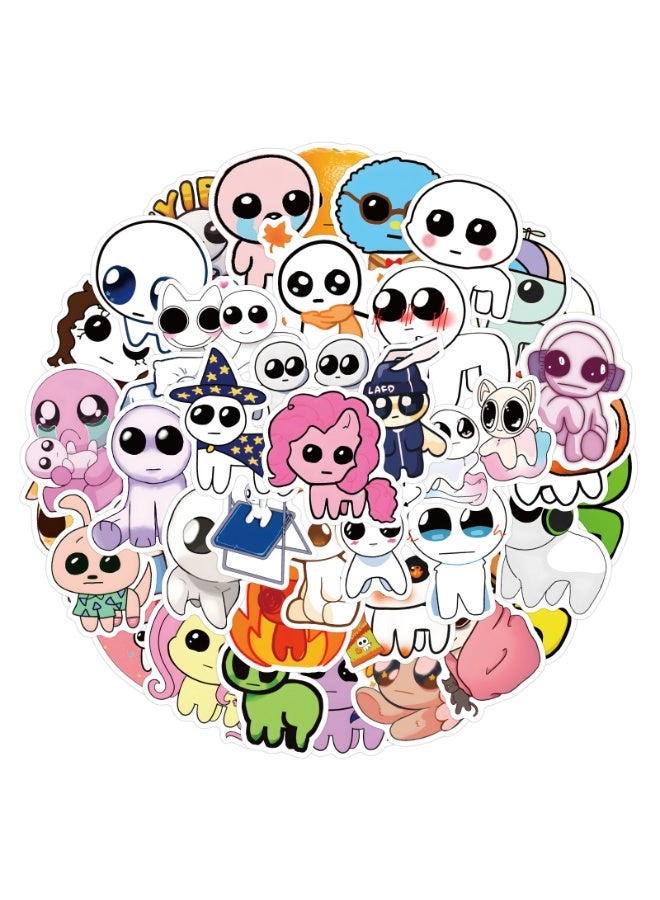 NIBEMINENT 50 Pcs TBH Autism Creature Yippies Deco Kit Waterproof Stickers, High Definition Printing Bright Colors, Suitable for Laptop Skateboard Luggage Water Bottle Guitar DIY - Image 1