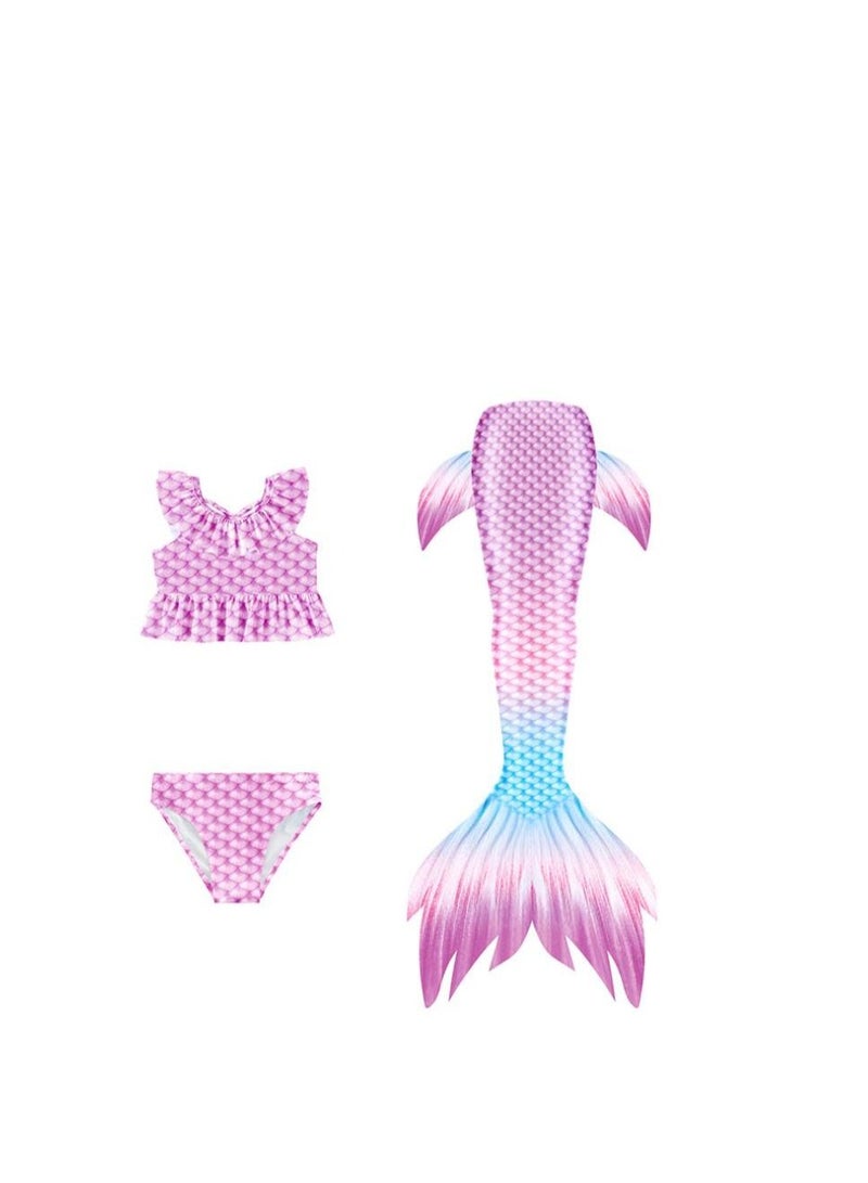 Y&D 3-Piece Mermaid Bathing Swimsuit Set - Image 2