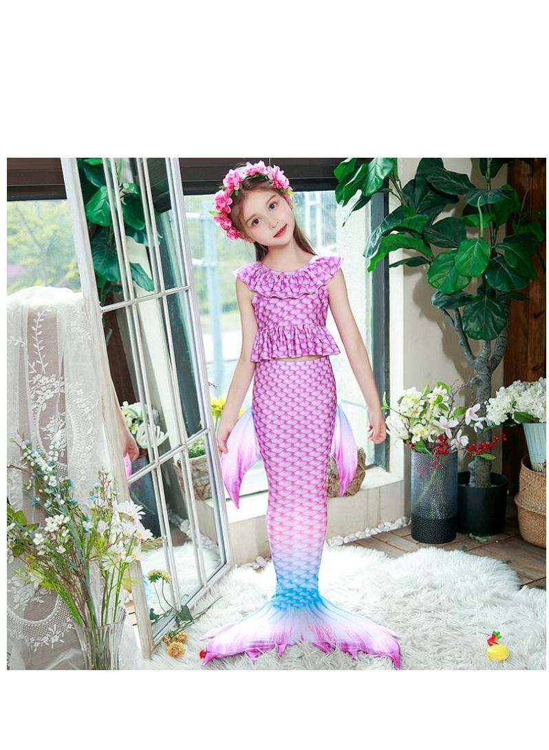 Y&D 3-Piece Mermaid Bathing Swimsuit Set - Image 3