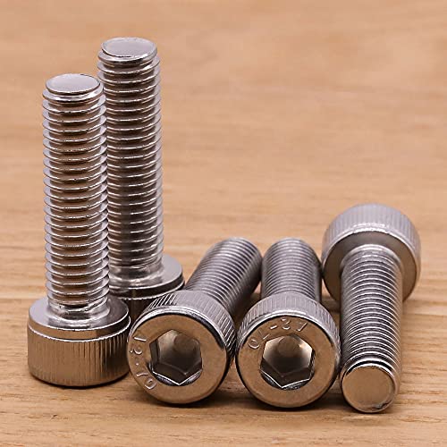 EASTLO M10-1.5 x 40mm Socket Head Cap Screws Bolts, 304 Stainless Steel 18-8, Allen Socket Hex Drive, Full Thread, Coarse Thread, Bright Finish, 10 PCS - Image 3