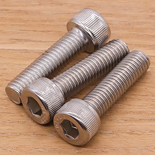 EASTLO M10-1.5 x 40mm Socket Head Cap Screws Bolts, 304 Stainless Steel 18-8, Allen Socket Hex Drive, Full Thread, Coarse Thread, Bright Finish, 10 PCS - Image 2