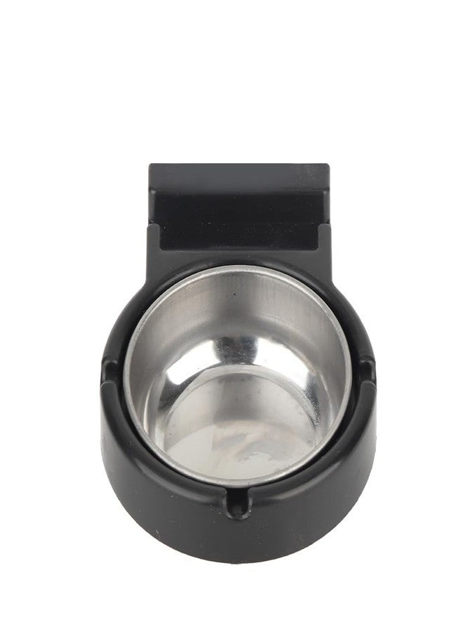shenruifa Wall Mounted Ashtray with Holder Stainless Steel Wall Hanging Ashtray Adhesive Bathroom Storage Rack (Black) - Image 2