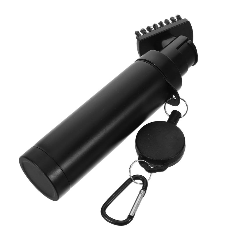 Black Golf Club Cleaner Brush With Water Spray for Groove Maintenance - Image 2
