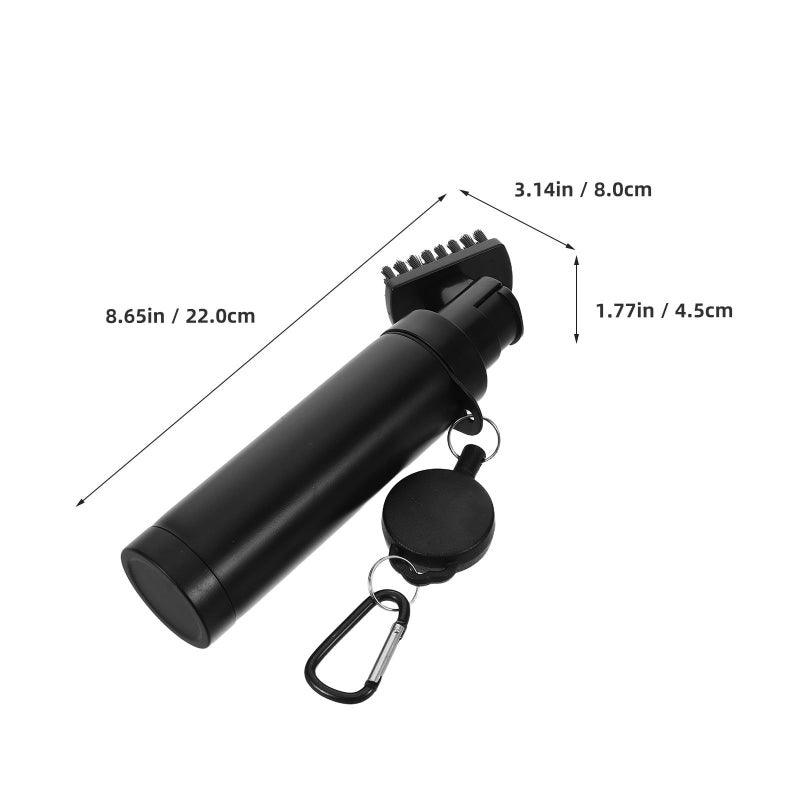 Black Golf Club Cleaner Brush With Water Spray for Groove Maintenance - Image 3
