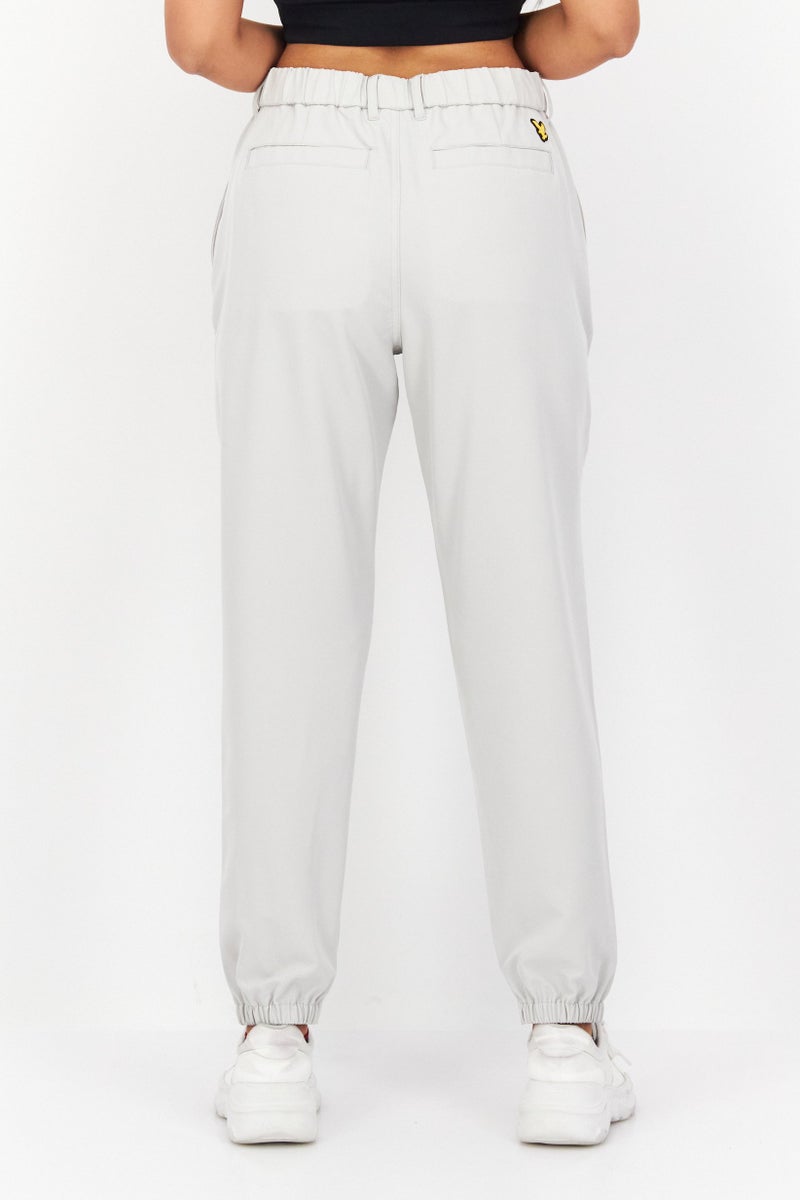 Lyle & Scott Women Sportswear Fit Outdoor Track Pants, Light Grey  - Image 4