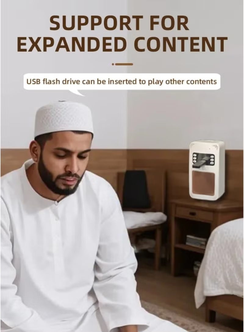 إيكوانتو سماعة قرآن كريم بلوتوث - أبيض - مع بطاقة 8 جيجابايت - تحكم بالتطبيق - Image 5