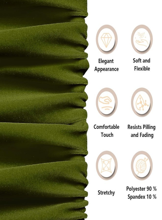 KKJIAF Olive Green Stretch Velvet Fabric 60 Inch Wide, 1 Yard Soft Stretchy Fabric for Sewing Clothes, Apparel, Costume, Crafts - 90% Polyester 10% Spandex - Image 3