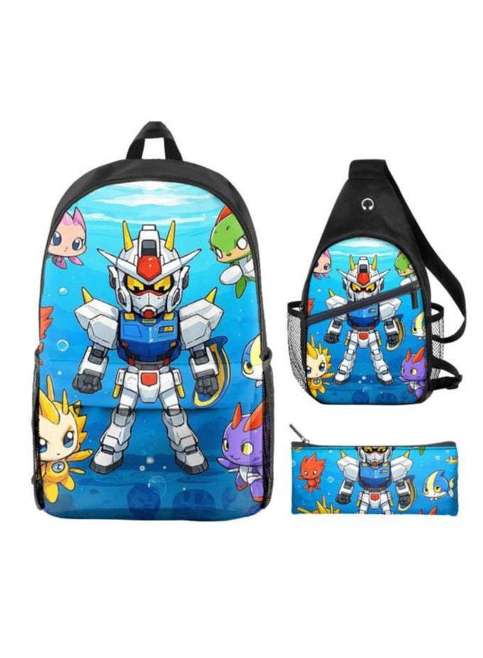 Universal cartoon new three-piece schoolbag - 1322