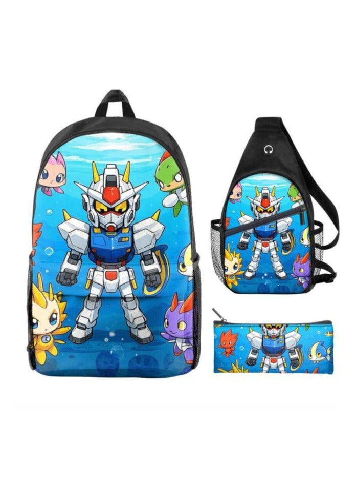 Universal cartoon new three-piece schoolbag - 1322