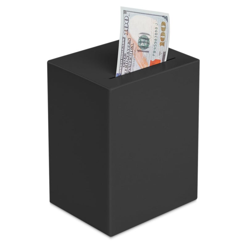 EIENHOSHI Unbreakable Piggy Bank for Adults, Must Break to Open Disposable Money Bank, Forced Savings Box with Sturdy Design, Cash Saving Container for Adults, Black - Image 1
