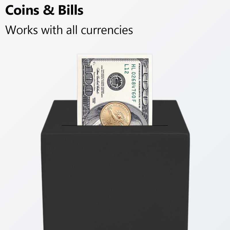 EIENHOSHI Unbreakable Piggy Bank for Adults, Must Break to Open Disposable Money Bank, Forced Savings Box with Sturdy Design, Cash Saving Container for Adults, Black - Image 4