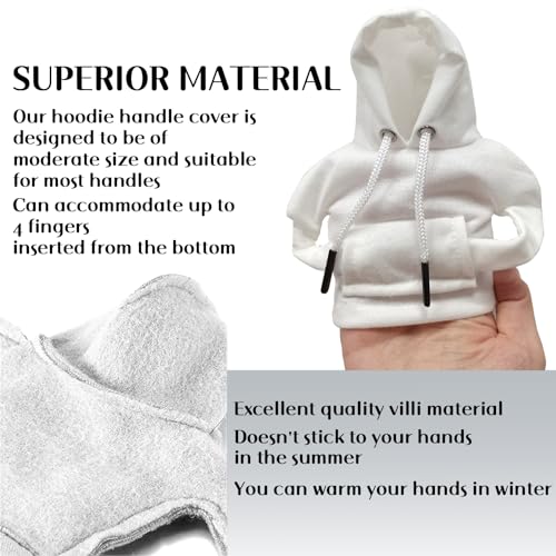 vvag Gear Shift Hoodie, Hoodie Car Gear Shift Cover, Car Shift Knob Hoodie, Automotive Interior Accessories, Universal Fit Knob Cover Gift (White) - Image 4