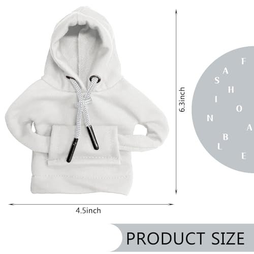 vvag Gear Shift Hoodie, Hoodie Car Gear Shift Cover, Car Shift Knob Hoodie, Automotive Interior Accessories, Universal Fit Knob Cover Gift (White) - Image 2