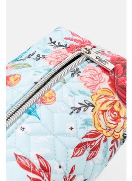 Vera New York Women 3 Pieces Floral Print Cosmetic Makeup Bag, Multicolor  - Image 3