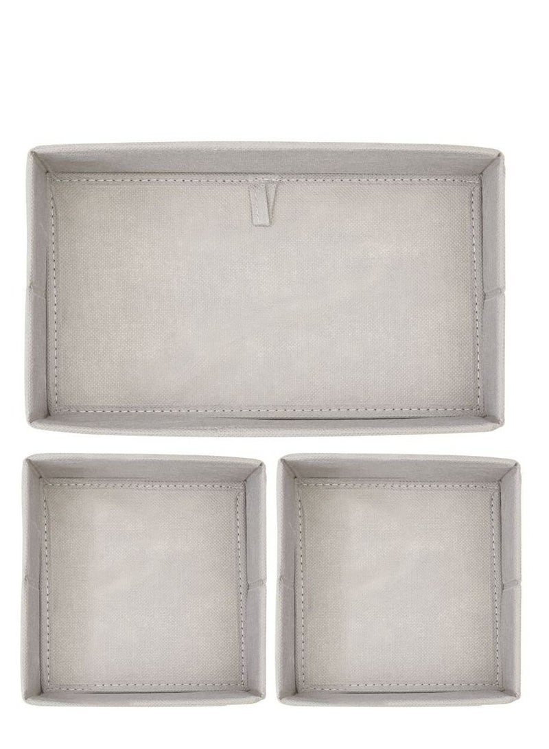 Arabest Set of 6 Fabric Dresser Drawers Closet Organiser Organiser for Lingerie Socks Clothes Wallet Scarf(Grey)  - Image 5