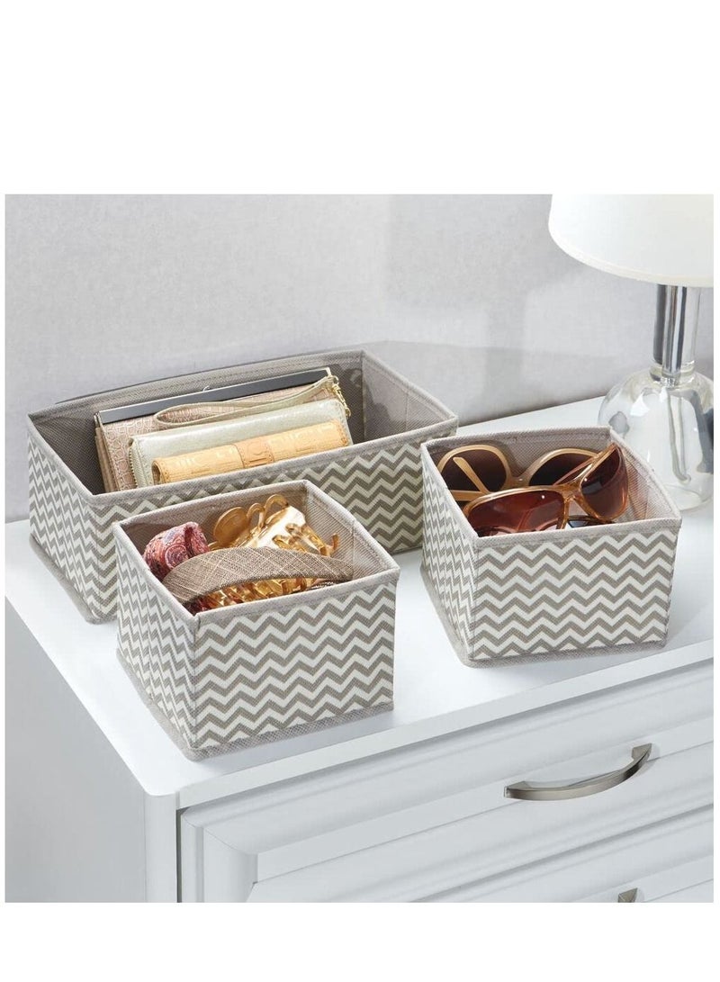 Arabest Set of 6 Fabric Dresser Drawers Closet Organiser Organiser for Lingerie Socks Clothes Wallet Scarf(Grey)  - Image 2