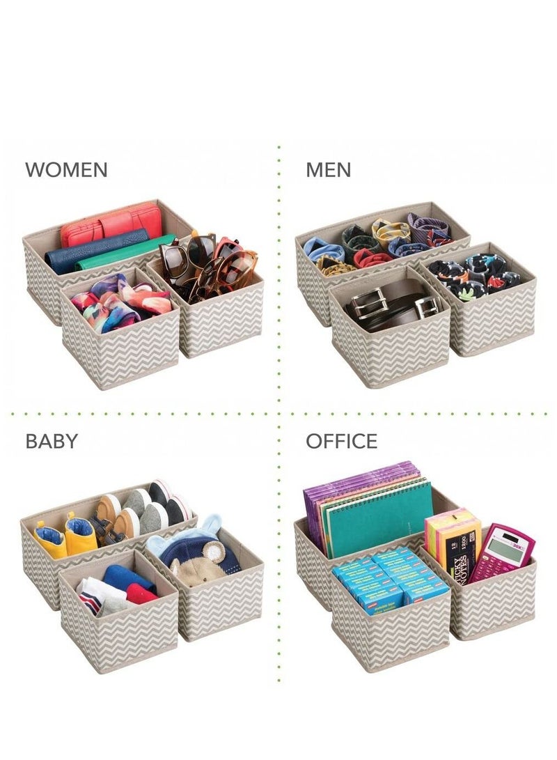 Arabest Set of 6 Fabric Dresser Drawers Closet Organiser Organiser for Lingerie Socks Clothes Wallet Scarf(Grey)  - Image 3