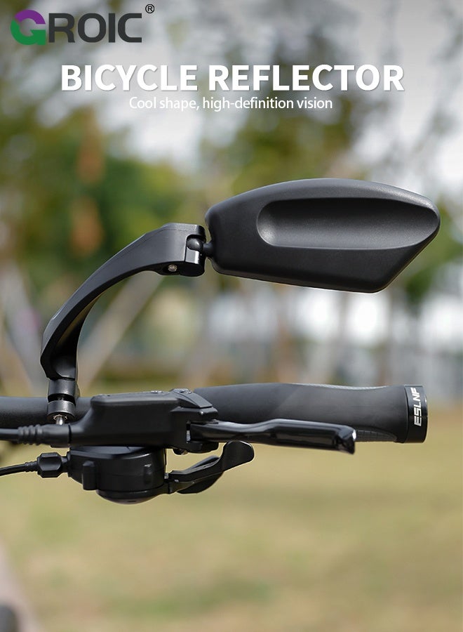 GROIC مرآة دراجة قابلة للتعديل مثبتة على المقود، مرايا خلفية للدراجات، مرايا للدراجات الكهربائية، مرايا للدراجات للمقود، مرآة خلفية للدراجات الجبلية، BMX والدراجات المدينة - Image 2