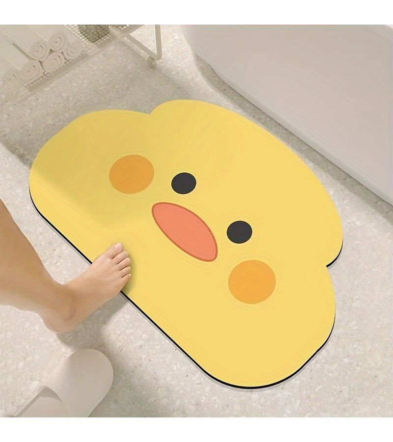 Cartoon Duck Non-Slip Mat 15.75x23.62in Soft Diatomaceous Earth for Bathroom Kitchen - Image 2