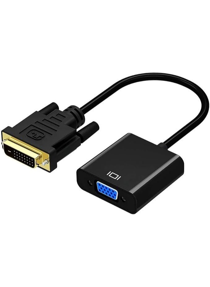 DVI to VGA Adapter,1080p Active DVI-D to VGA Adapter Converter 24+1 Male to Female Adapter