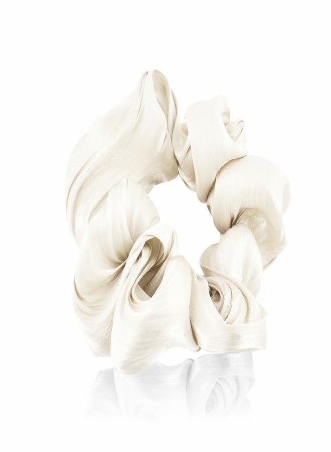 GUBB Satin Scrunchies White & Light Pink For Women | Minimises Hair Loss & Breakage | Reduces Hair Damage & Split Ends | Frizz-Free & Crease-Free Hair | Prevents Dents, Snags & Ridges - Image 1
