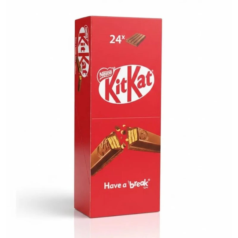 Nestle Kitkat 4 Finger Milk Chocolate Wafer Bars Box- 24 X 37gms