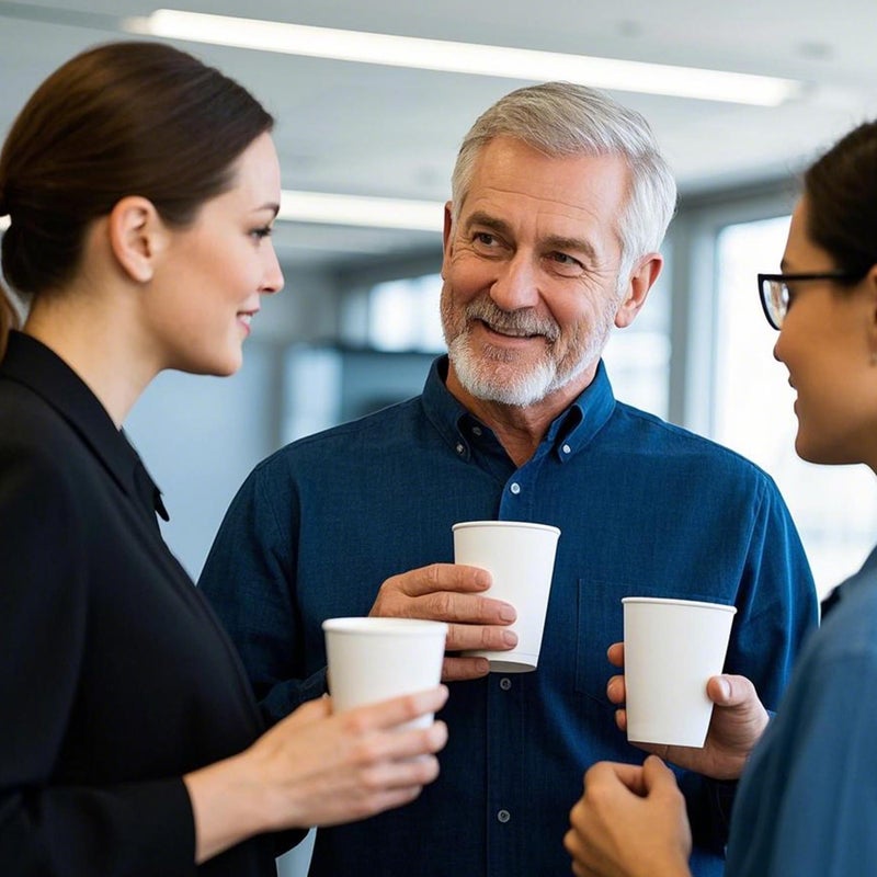 METAPRINT 200 Pack 16 oz Disposable Coffee Cups, Sturdy Paper Cups for Hot/Cold Drinks, Leak-Proof White Hot Cups used for Party, Home, CafÃ©, Events, Office - Image 5