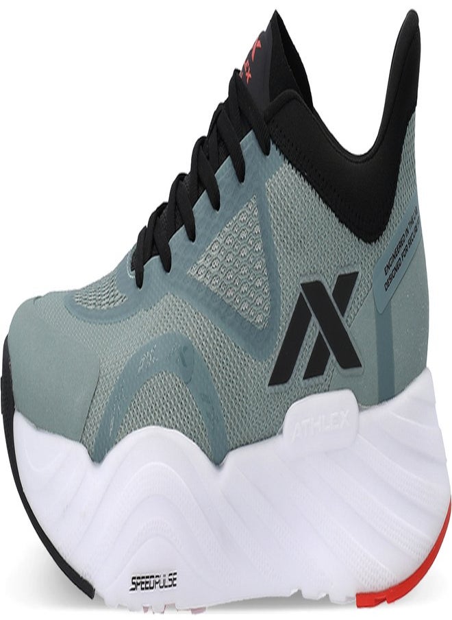 Athlex - Men’s Running Shoes for Training - Versa M Green/Grey, Lightweight Sneakers with Breathable Mesh & Cushioned Sole - Image 1