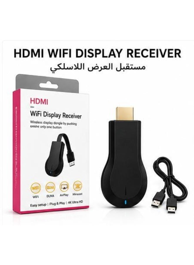 HDMI 4K HDMI WiFi Display Receiver | Wireless Screen Mirroring Dongle | Dual-Band 2.4G/5G AirPlay Miracast DLNA Adapter for Android, iPhone, Windows & Mac - Image 1