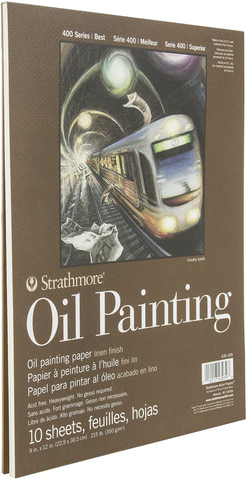 Strathmore 400 Series Oil Painting Pad 9"X12"-10 Sheets -62430309 - Image 2