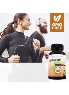 DOCTOR RECOMMENDED SUPPLEMENTS Turmeric Curcumin with Ginger, 95% Curcuminoids with BioPerine - 180 Veggie Capsules - Made in USA  - Image 5