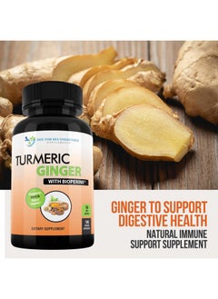 DOCTOR RECOMMENDED SUPPLEMENTS Turmeric Curcumin with Ginger, 95% Curcuminoids with BioPerine - 180 Veggie Capsules - Made in USA  - Image 4