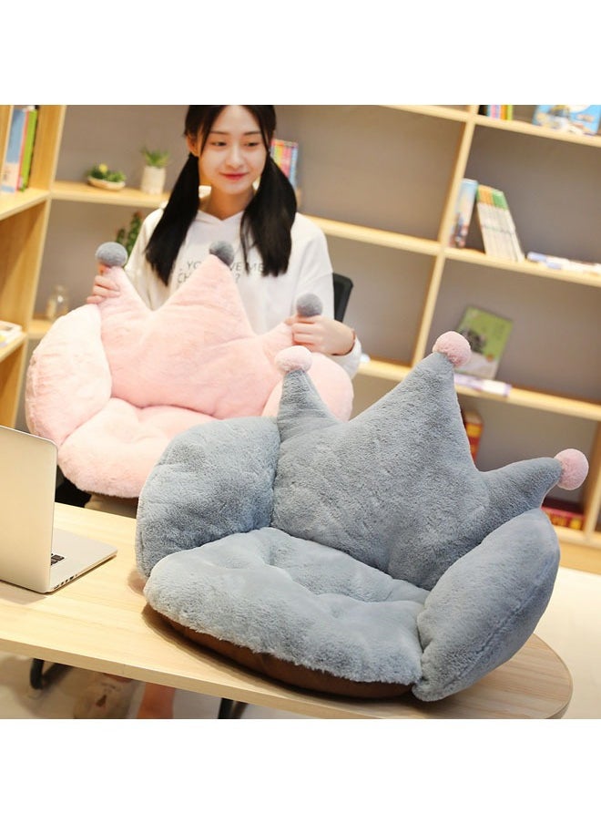 Generic - Chair Cushion Office Chair Backrest Cushion Anti Slip Backrest Cushion Soft And Thick Cushion With Backrest Comfortable And Lovely Home Office Pink 55x40x40cm - Image 1