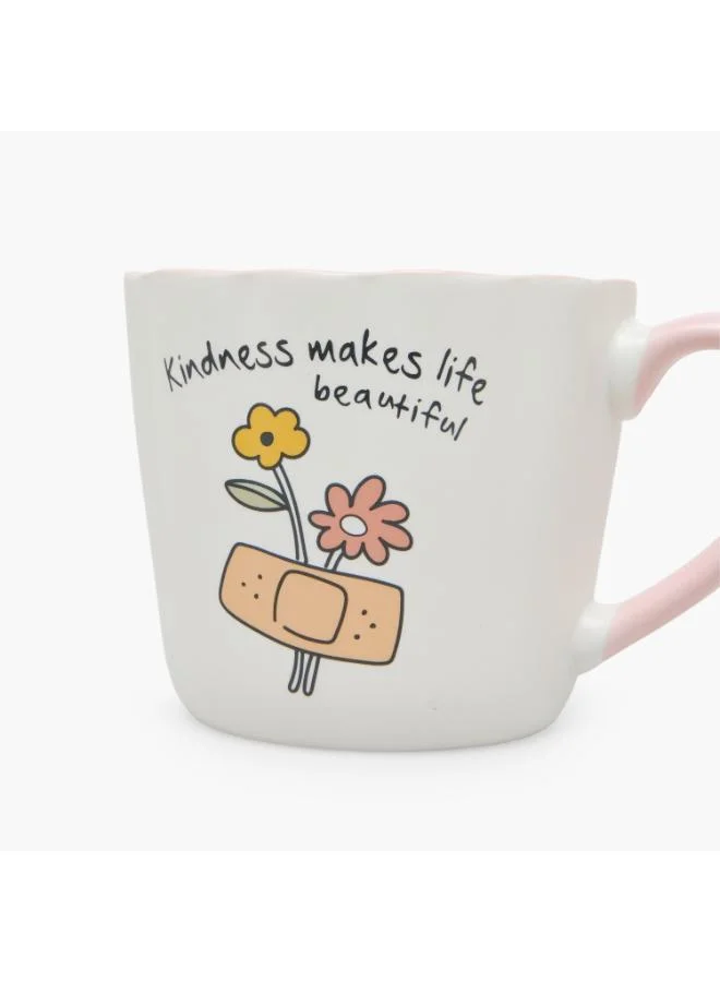 لايف ستايل Slogan Print Bone China Mug - 370 ml