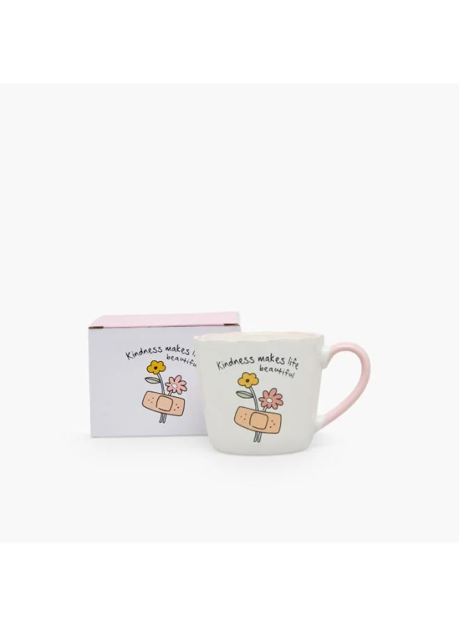 لايف ستايل Slogan Print Bone China Mug - 370 ml