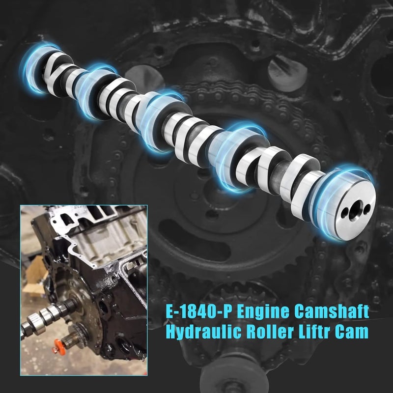 Tektall E-1840-P .585"/.585" Engine Camshaft Sloppy Stage 2, Hydraulic Roller Lift Cam Compatible with 1997-2007 G.M LS V8 LSx Silverado Che-vy L92 L99 5.3L 5.7L 6.0L 6.2L - Image 3