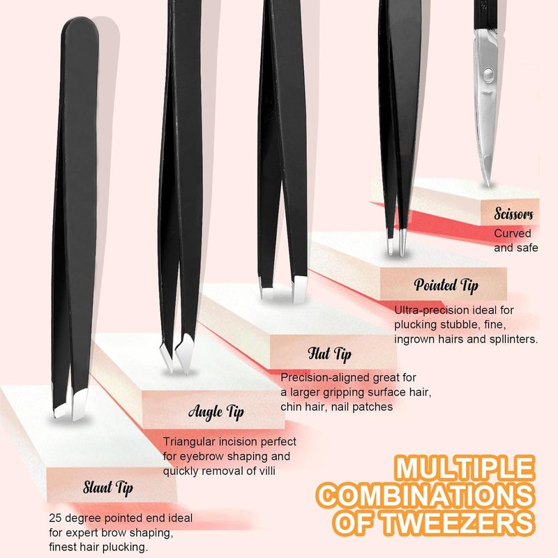 Yougai 9-Piece Tweezers and Nail Clippers Set - Image 2