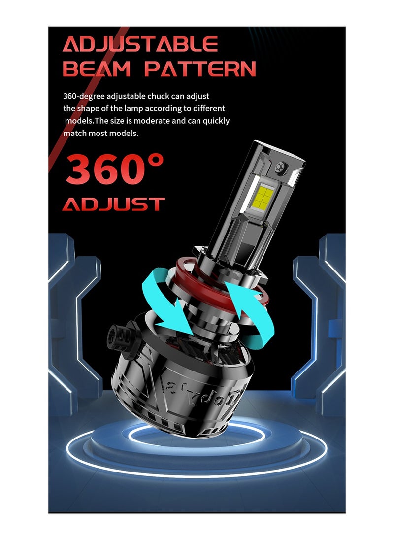 Toby's - Tobys TF150 9006 2 Pieces 300W Original Tested LED Headlight Bulb Assembly 30000 Lumens 150W/Piece Xtreme Bright With Color Temperature 6500K - Image 1