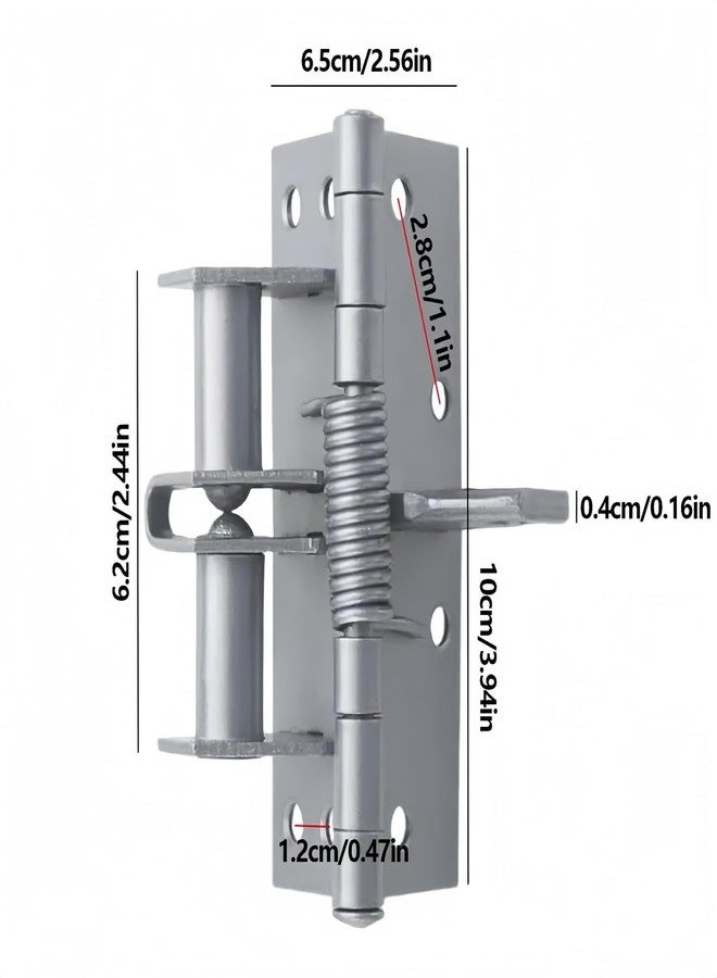 Xfopz 2-Pack 4-Inch Manganese Steel Automatic Self-Closing Door Hinges - Heavy-Duty Spring Hinges for Wooden Doors, 90-Degree Positioning - Image 2