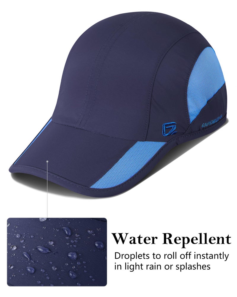 GADIEMKENSD Cooling Running Hat Quick Dry Summer Baseball Cap UPF50+ Sports Sun Caps Breathable Mesh Trucker Dad Hats Unstructured for Golf Tennis Hiking Gym Travel Camping Navy M/L 7-7 1/2 - Image 5