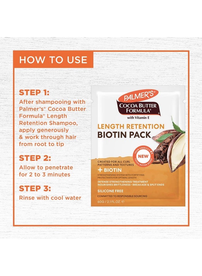 PALMER'S - Cocoa Butter & Biotin Conditioner Pack For Hair Length Retention Strengthening & Enhanced Shine 60Gm - Image 1